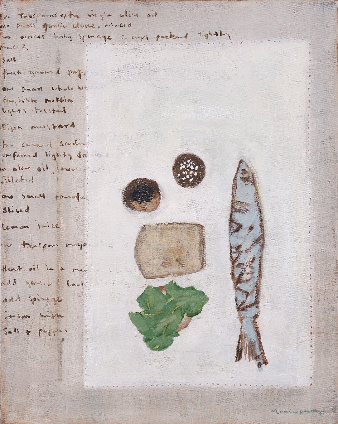 Sardines + Spinach - Limited Edition Print - Marcia Priestley