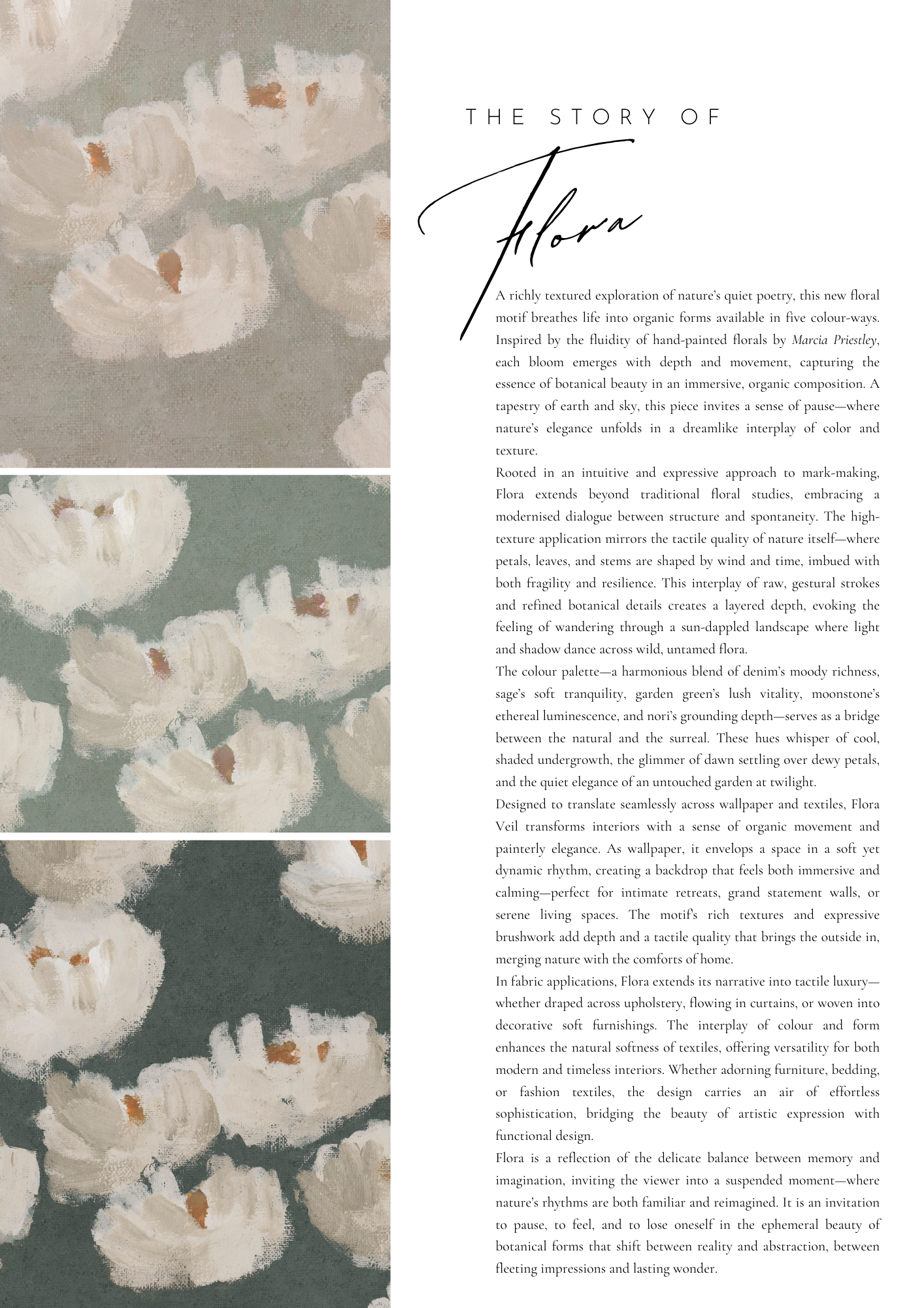 Flora - Wallpaper - Marcia Priestley