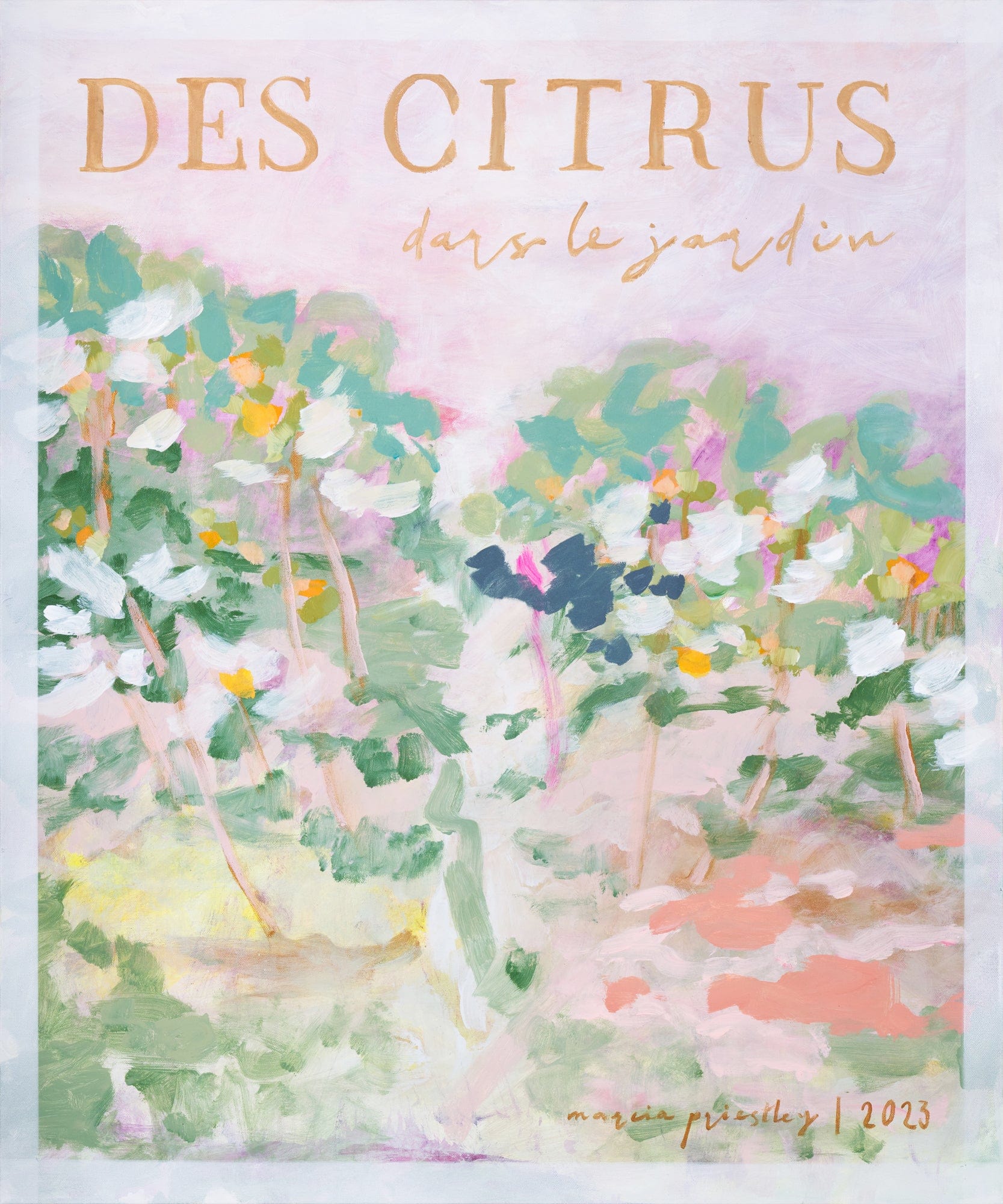 Des Citrus Jars Le Jardin - Limited Edition Print - Marcia Priestley