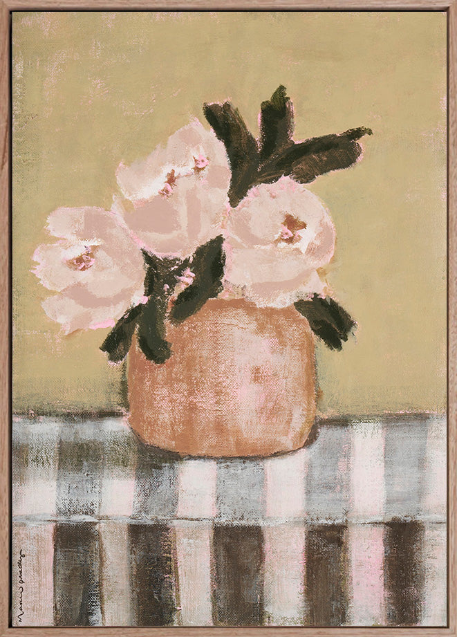 Pink Flowers I - Original Painting - Marcia Priestley