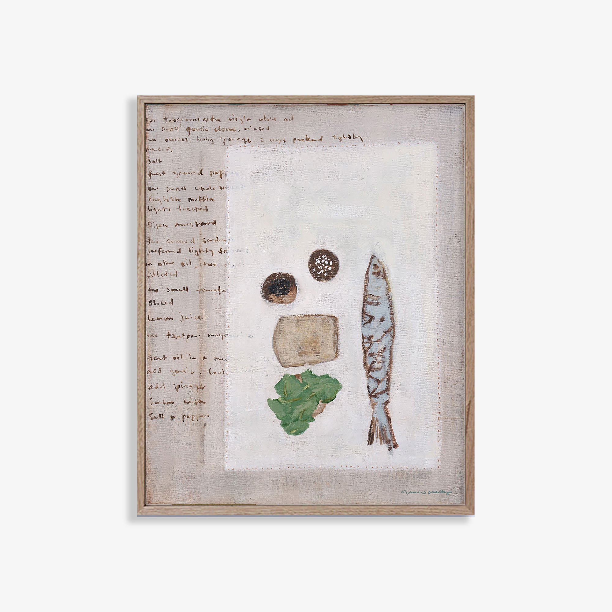 Sardines + Spinach - Limited Edition Print - Marcia Priestley