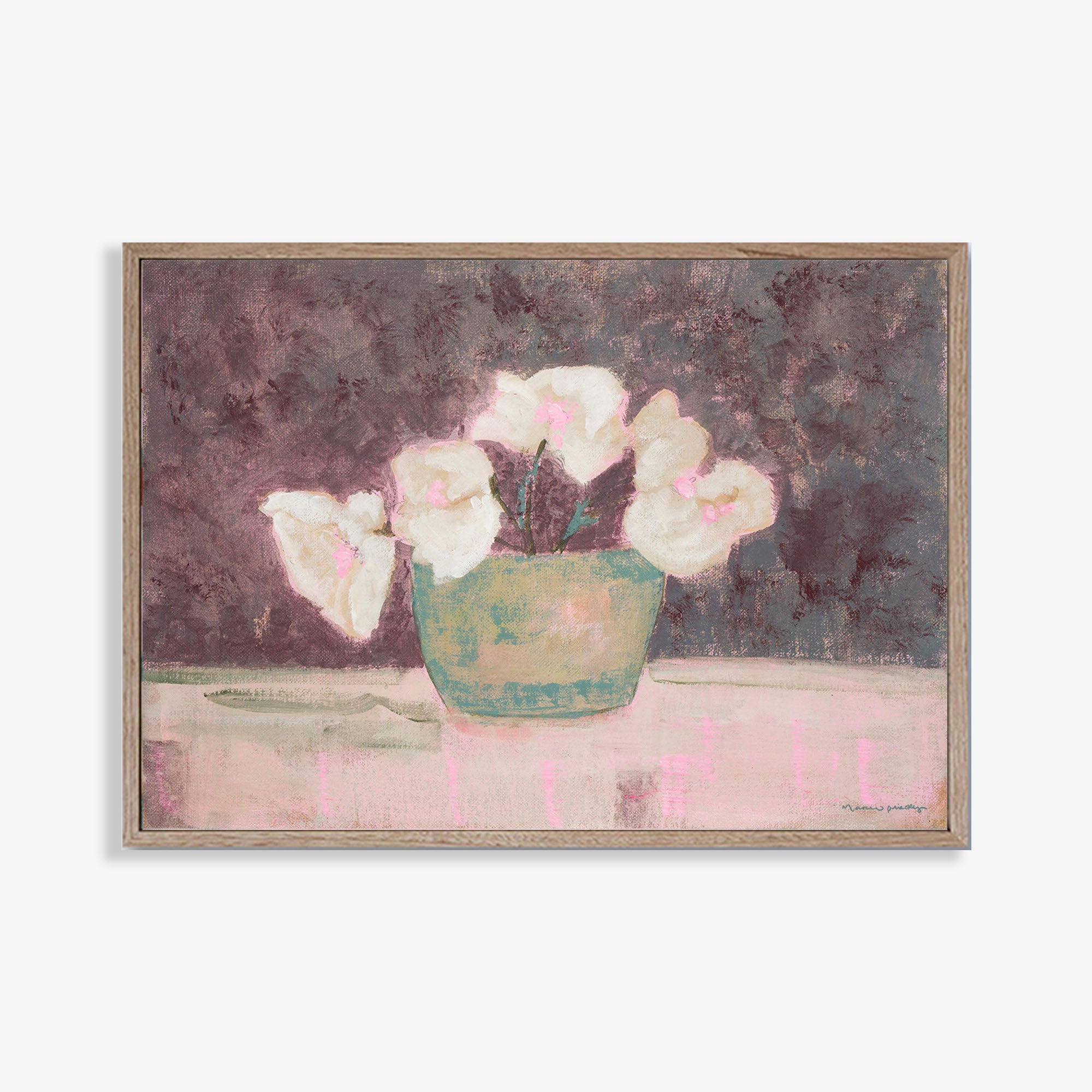 White Flowers I - Original Painting - Marcia Priestley