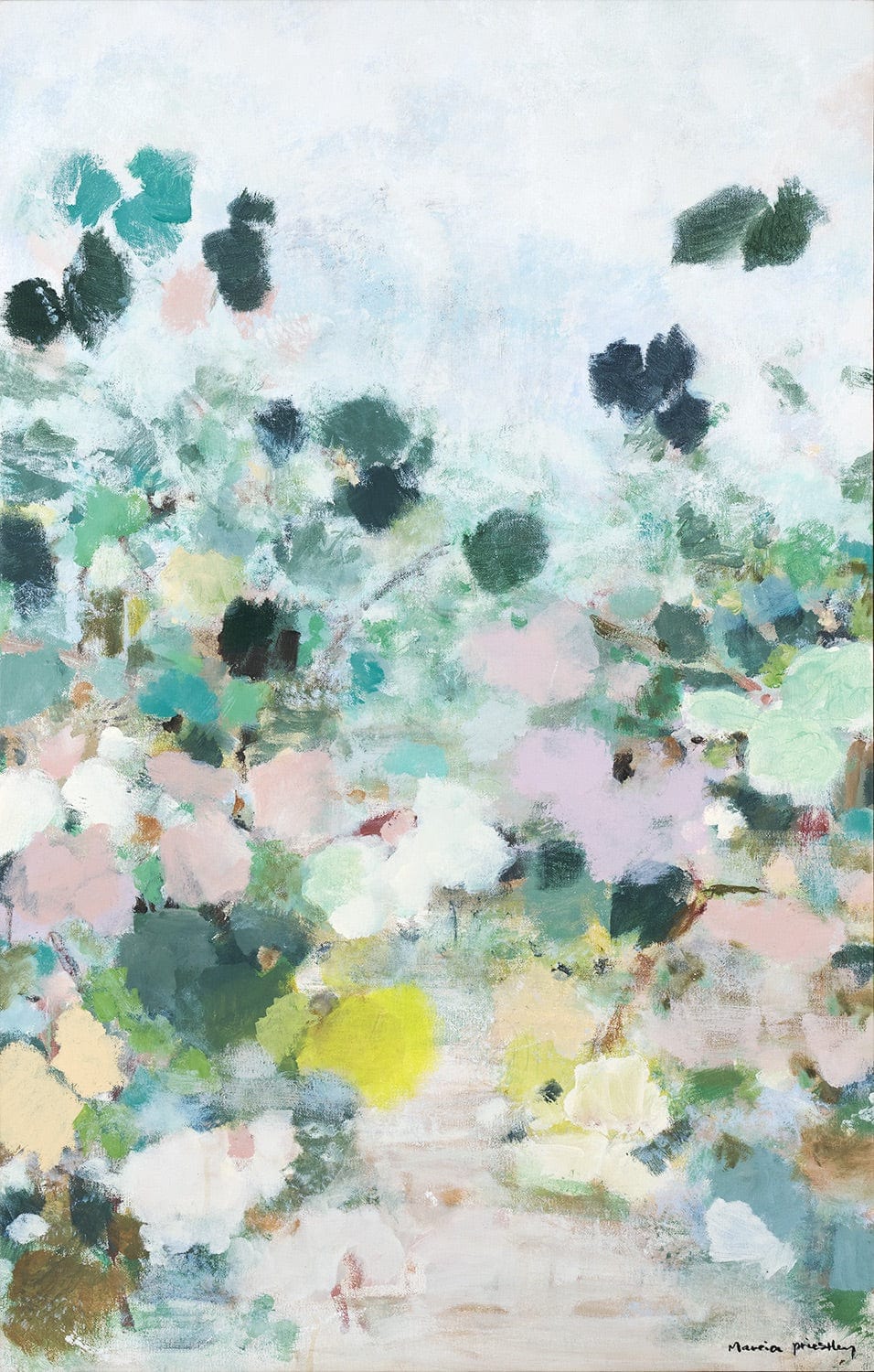 Pompon Garden II - Original Painting - Marcia Priestley